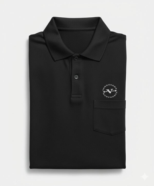 Men's Classic Black Polo T-Shirt with Embroidered Logo