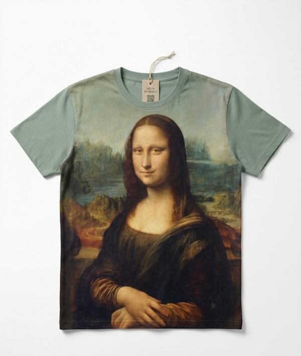 Men's Art Print T-Shirt - Mona Lisa Full Image Graphic